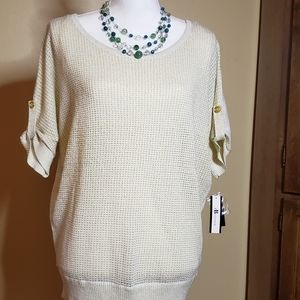 New ABstudio beige blouse. Size L